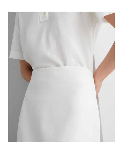 Brunello Cucinelli White Cotton-crepe Maxi Skirt