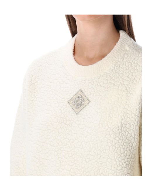 Casablanca White Crew Neck Long Sleeved Jumper