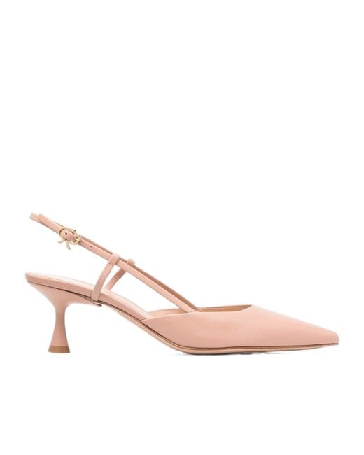 Gianvito Rossi Pink Ankle Strap Pointed High Heels