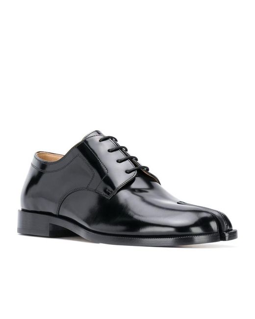 Maison Margiela Black Tabi Lace-Up Shoes for men