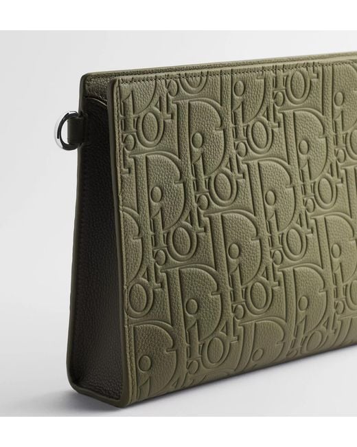 Dior Green A5 Triangle Pouch for men