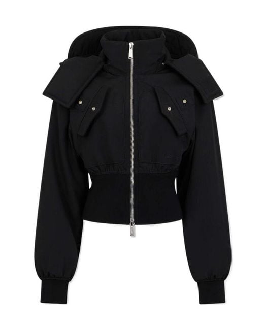 DSquared² Black Military Chic Mini Down Jacket