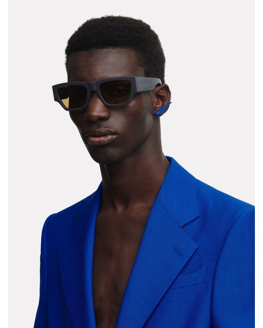 McQueen White Eyewear Square-Frame Sunglasses for men