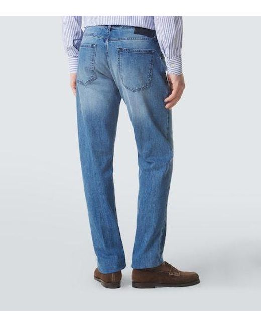 Kiton Blue Slim Jeans for men