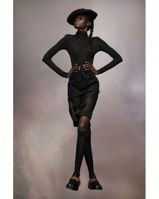 Maison Margiela Black High-Neck Bodysuit