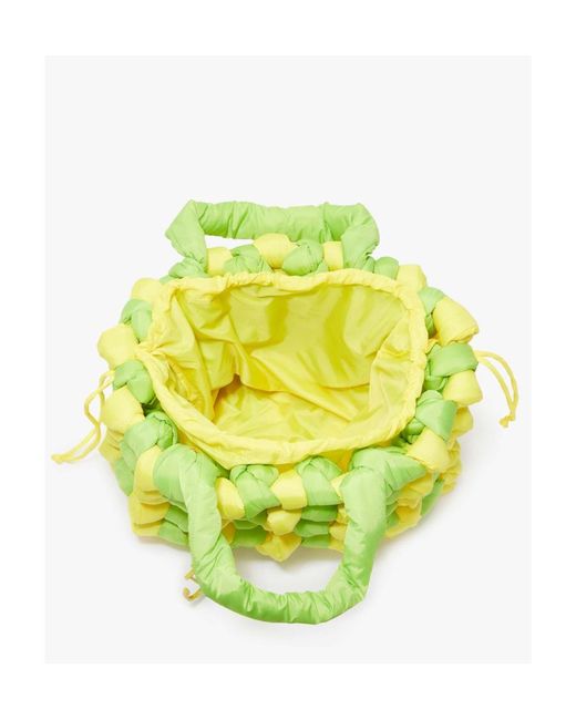 ★J W ANDERSON★ Noted Bucket Bag Yellow Lime Green HB0513FA JW Anderson Knotted Bucket Bag in Yellow | Lyst