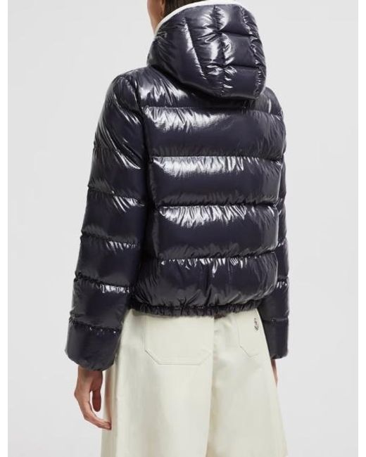 Moncler Blue Andro Zip-Up Padded Jacket