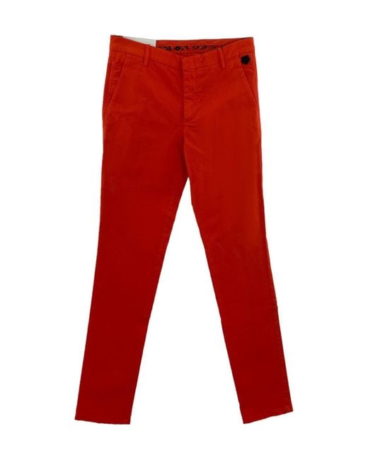 KENZO Red Belt-Loop Casual Pants for men