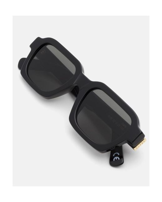 Retrosuperfuture Black Caro Rectangular Frame Sunglasses for men