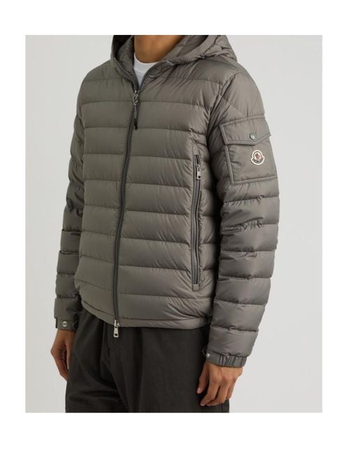 Moncler Gray Galion Quilted Shell Jacket for men