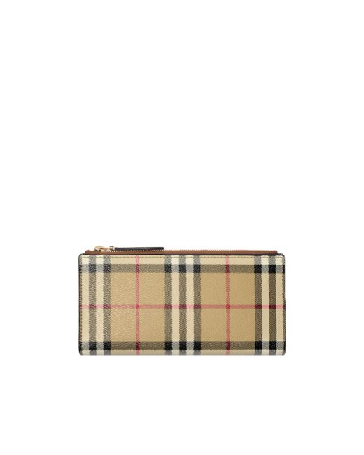 Burberry Natural Large Check Bifold Wallet