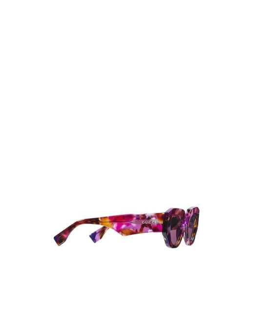 Gucci Purple Cat Eye Frame Sunglasses