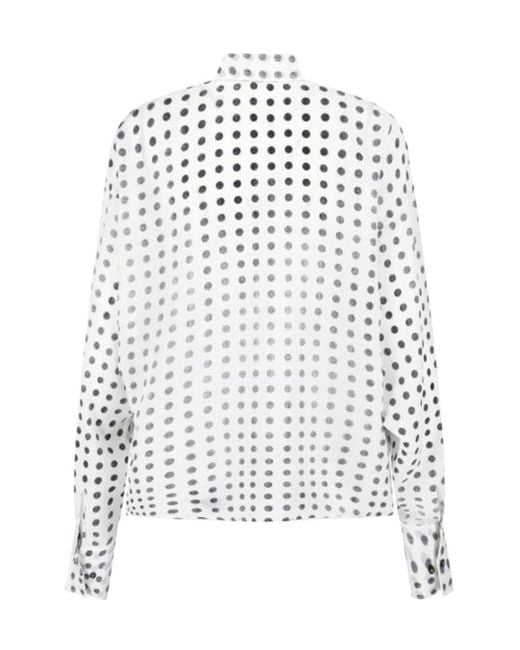 Ermanno Scervino White Silk Shirt