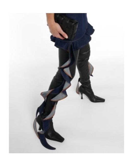 David Koma Blue Corset Denim Minidress