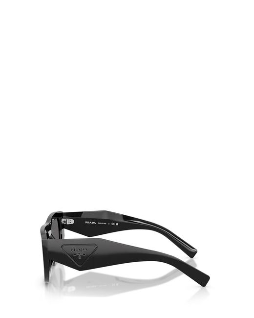 Prada Gray Eyewear Triangle Logo Geometric Frame Sunglasses