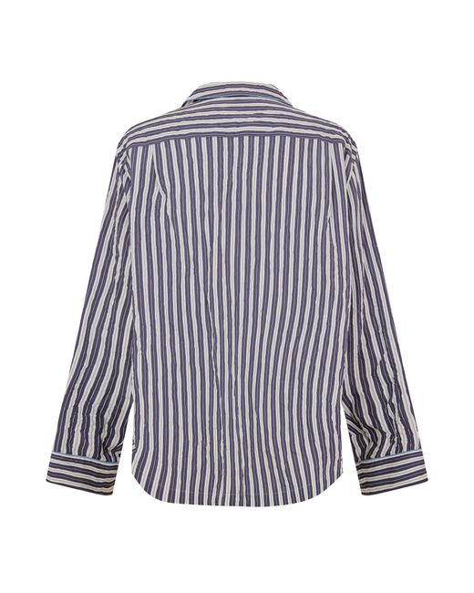 Dolce & Gabbana Blue Minimal Pattern Shirt for men
