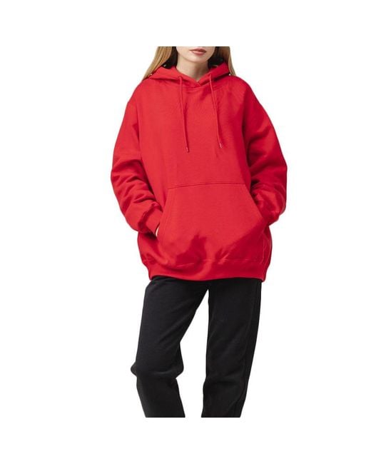 MSGM Red Logo Hooded Sweater