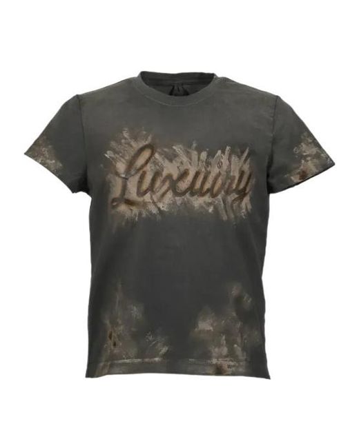 Doublet Green Luxury Mud Paint Crew Neck T-Shirt for men