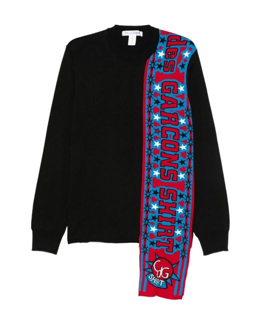 Comme des Garçons Blue Soccer Scarf Sweater for men