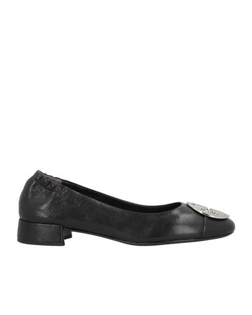 Tory Burch Black Plain Colour Ballet Flats