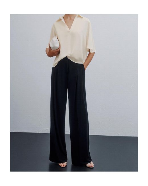 Marella Black Pleated Casual Trousers