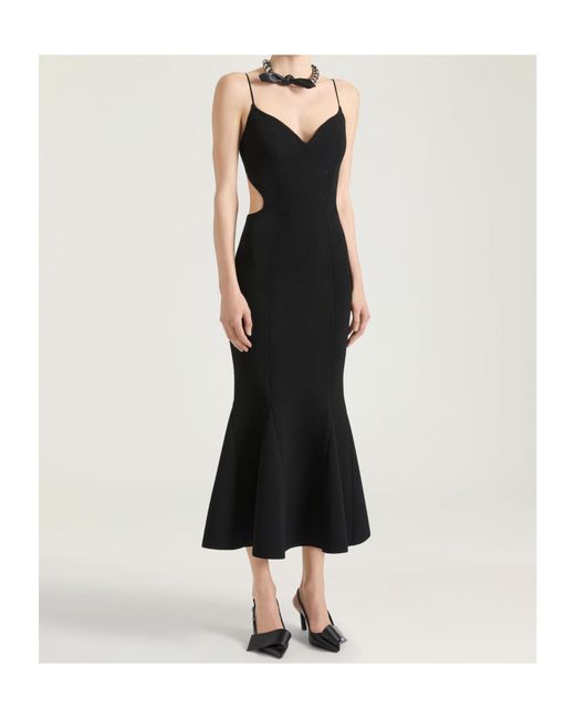 Givenchy Black V-Neck Long Dress