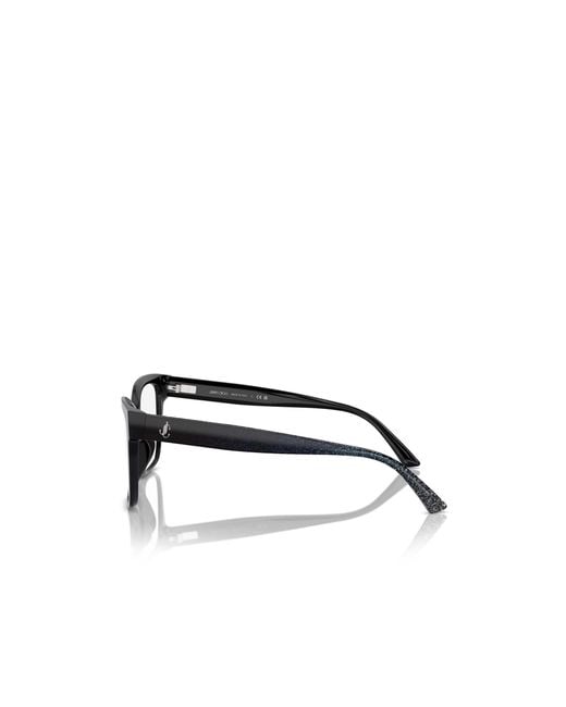Jimmy Choo White Eyewear Square Frame Glasses