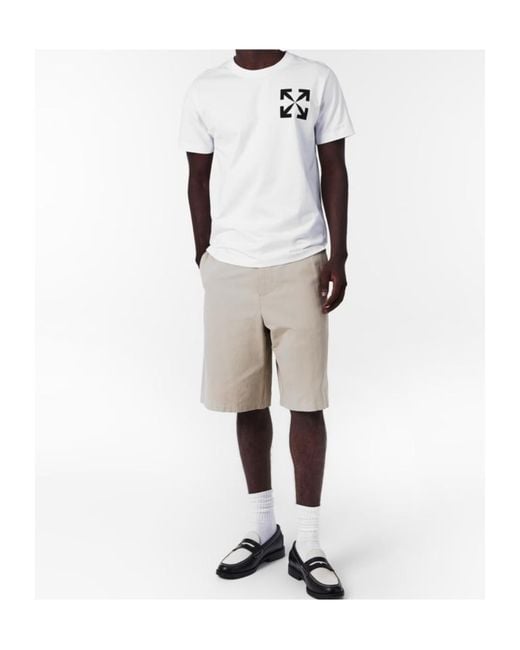 Off-White c/o Virgil Abloh White Logo Crew Neck T-Shirt for men