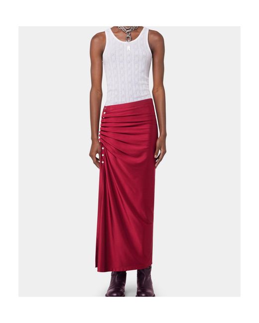 Rabanne Jersey Gathered Maxi Skirt