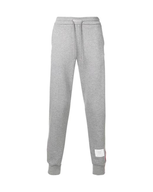 Thom Browne Gray Rwb Stripe Track Pants for men