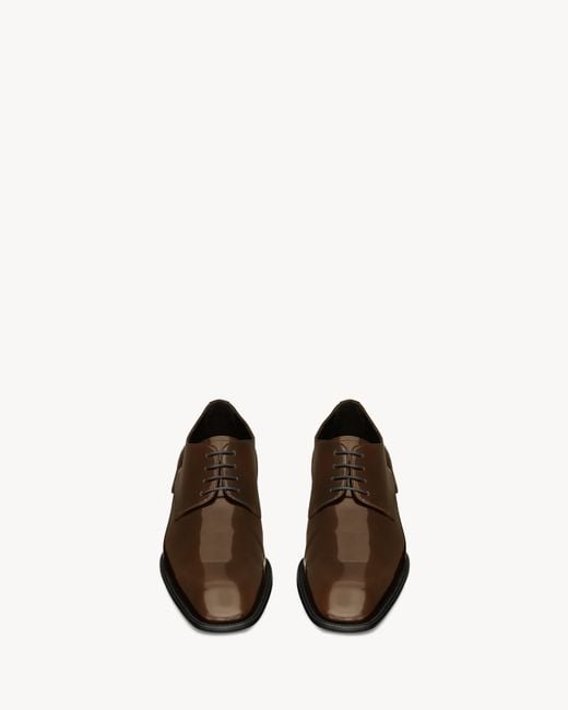 Saint Laurent Brown Stanton Lace-Up Derby Shoes for men
