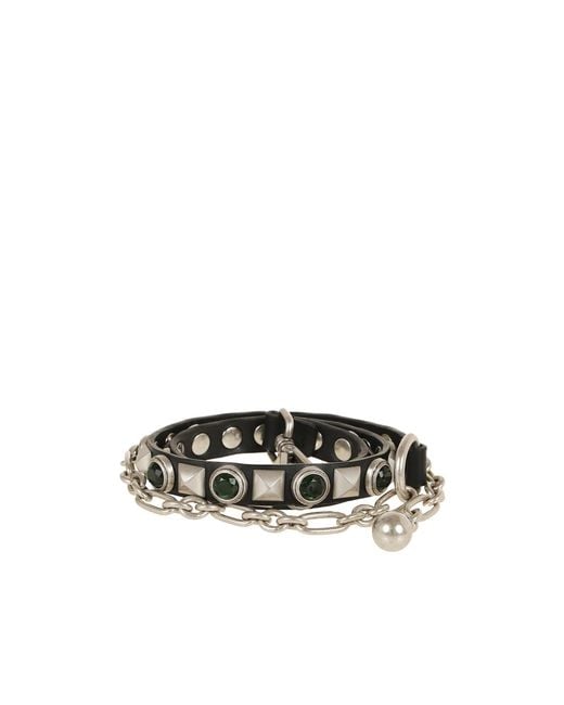 Etro Multicolor Studded Chain Belt