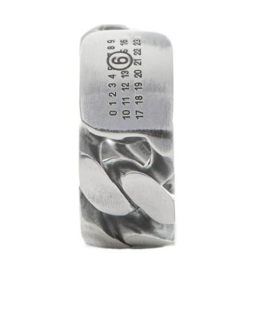 MM6 by Maison Martin Margiela Gray Chain-Link Ear Cuff for men