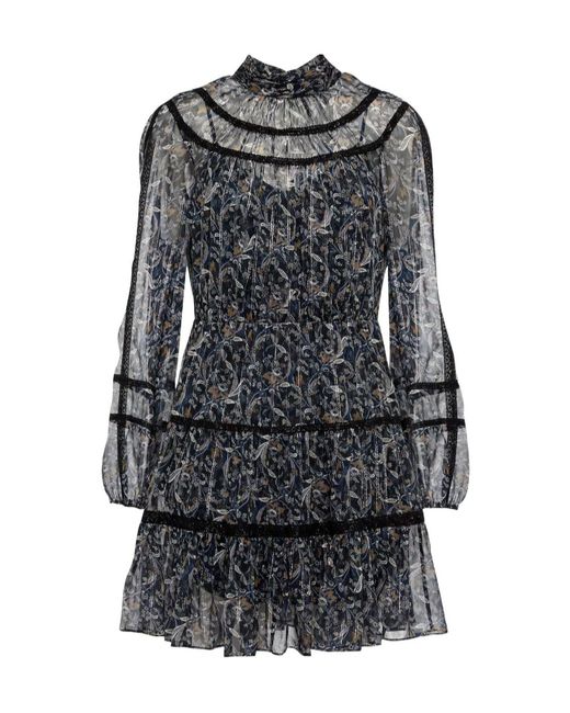 Veronica Beard Black Printed Mini Dress