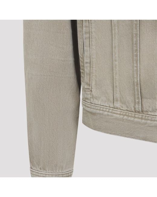 Tom Ford Gray Buttoned Denim Jacket for men