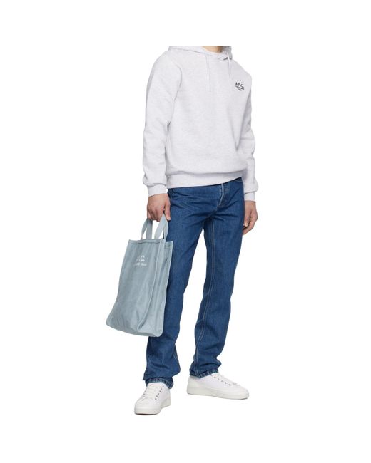 A.P.C. Blue Double Handle Shoulder Bag for men