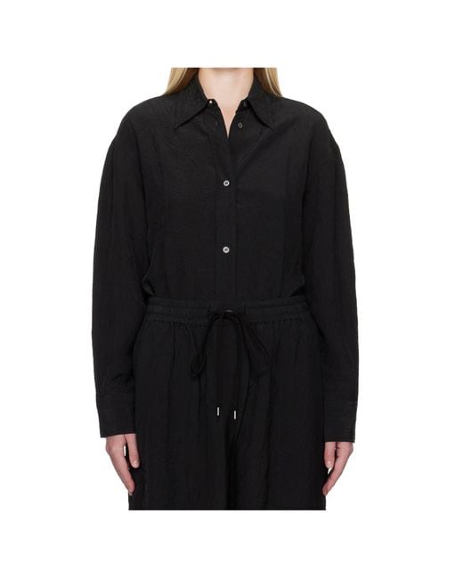 Studio Nicholson Brown Long-Sleeved Buttoned Shirt