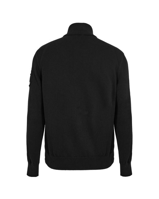 Moncler Black Hybrid Knit And Quilted Down Jacket for men