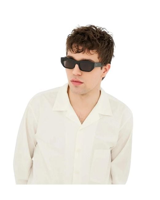 Retrosuperfuture Black Ra Cat Eye Frame Sunglasses for men