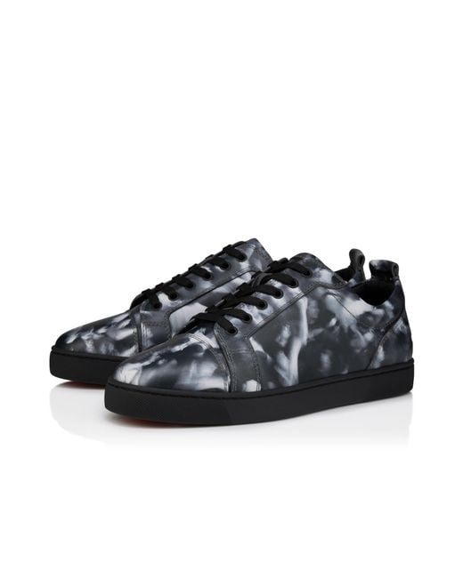 Christian Louboutin Black Louis Jr Canopy Graphic-Print Sneakers for men