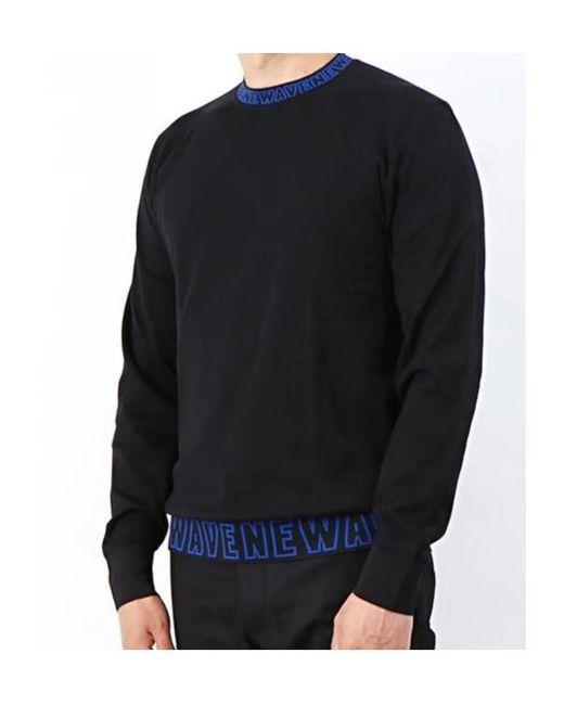 Dior Blue Long-Sleeved Sweater for men