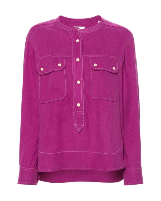 Isabel Marant Pink Tecoyo Silk Blouse