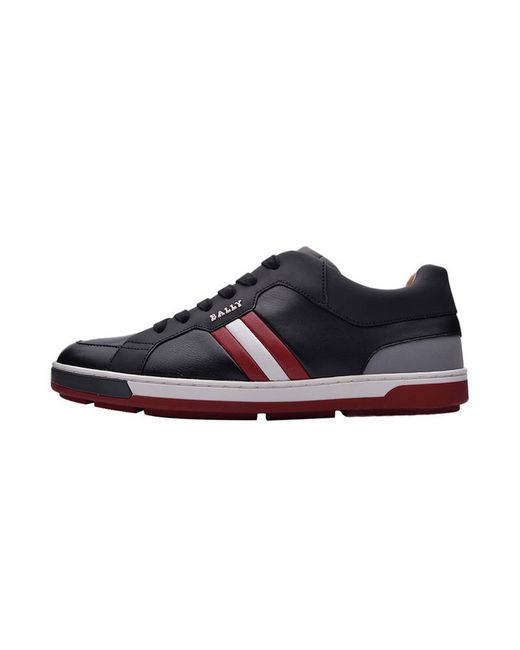 Bally Blue Striped Casual Sports Shoes for men