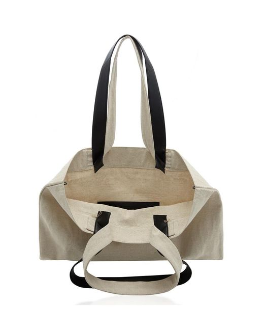 Jil Sander White Large Flat Shopper Tote