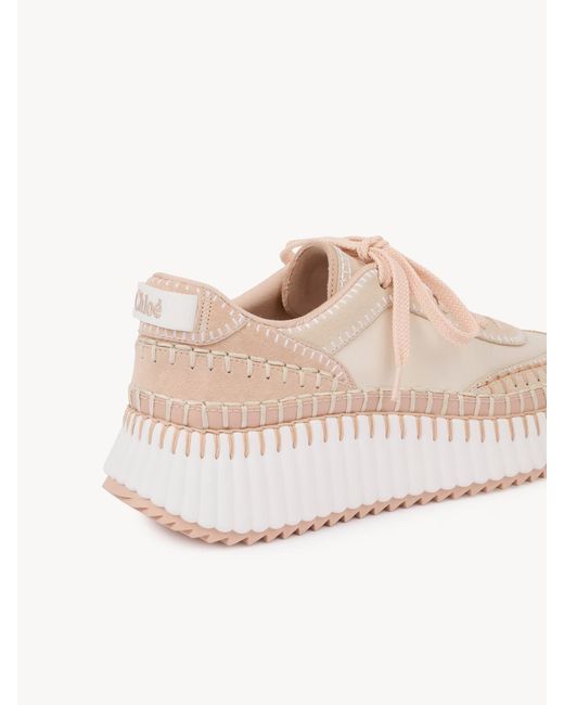 Chloé Pink Chloé Nama Low-Top Sneakers