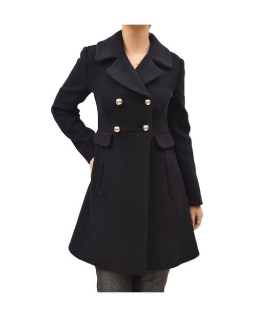 Emporio Armani Black Double-Breasted Coat