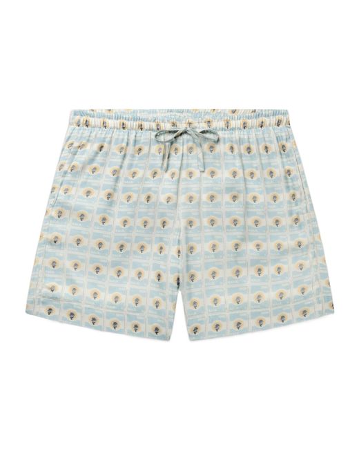 BALR Blue Elastic Waist Shorts for men