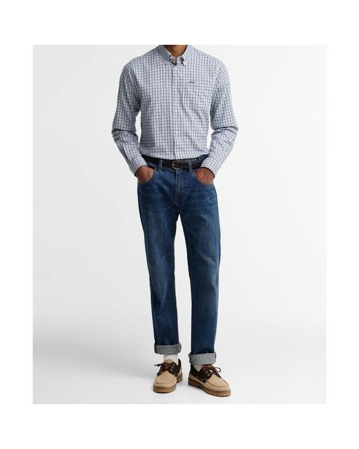 Barbour Blue Check Long-Sleeve Shirt for men