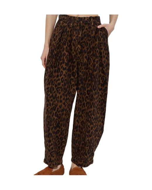 AllSaints Brown Becca Tapered Jeans
