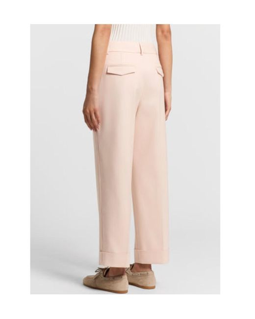 Peserico Pink Cuffed-Hem Trousers